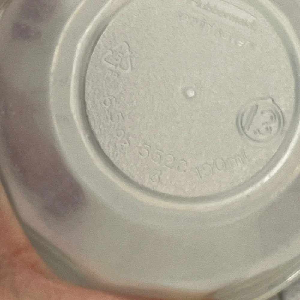 Rubbermaid Servin Saver 6.5oz 190ml Clear Bowl Blue Lid 552C 552I 3 Vintage